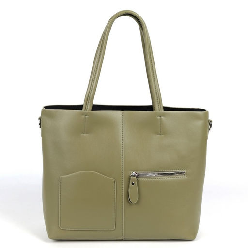Женская сумка шоппер из эко кожи 8333-836 Грасс Грин - Cidirro фото 2