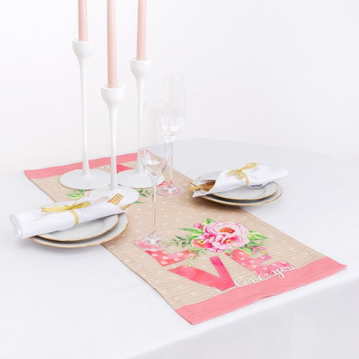 Дорожка на стол Этель Пионы 30х70 см, 100% хлопок, саржа 190 гр/м2  фото 7