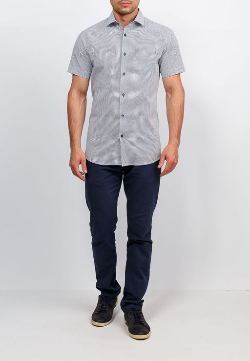 Сорочка мужская короткий рукав GREG 113/107/06/ZV/1 STRETCH  фото 8