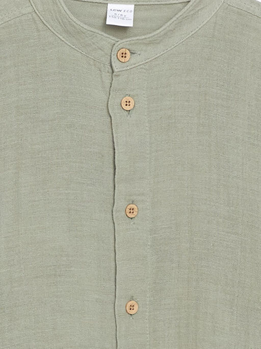 Hakim Yaka Uzun Kollu Basic Erkek Bebek G?mlek - Waikiki фото 2