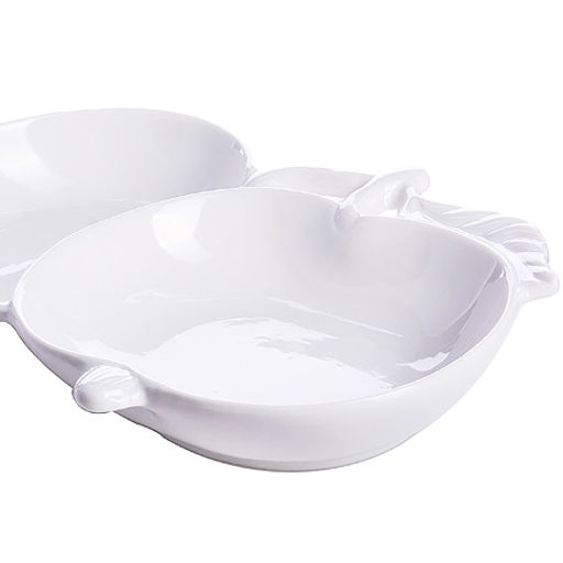 60016 Менажница 2 отдел.,Яблоки, фарфор LR (х24) - Mayer&boch фото 2