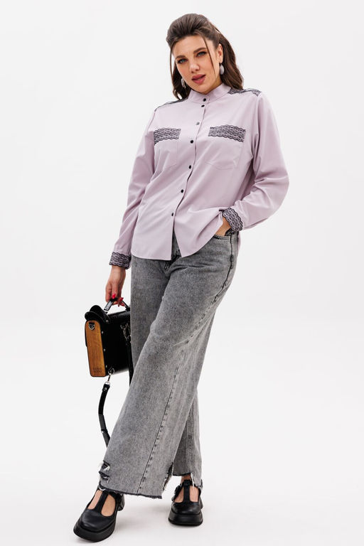 Блуза ANELLI 1250 ледяная лаванда  фото 4