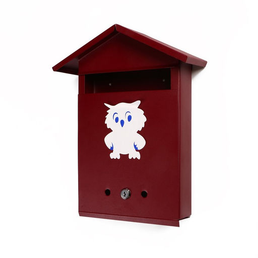 Ящик почтовый с замком, вертикальный, Домик, вишнёвый - Simaland фото 7