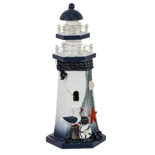 Фигурка декоративная "Маяк" (подсветка 3xLR44) , L11,5 W10 H26,5 см . 4в.