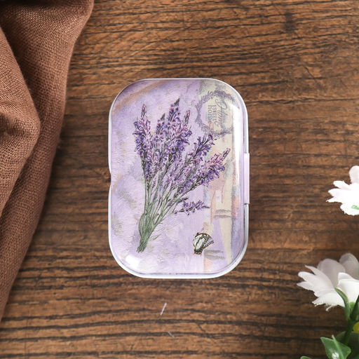 Цена за 3 шт. Шкатулка для украшений «Лаванда», металл, 2.5×5.5×4 см, МИКС