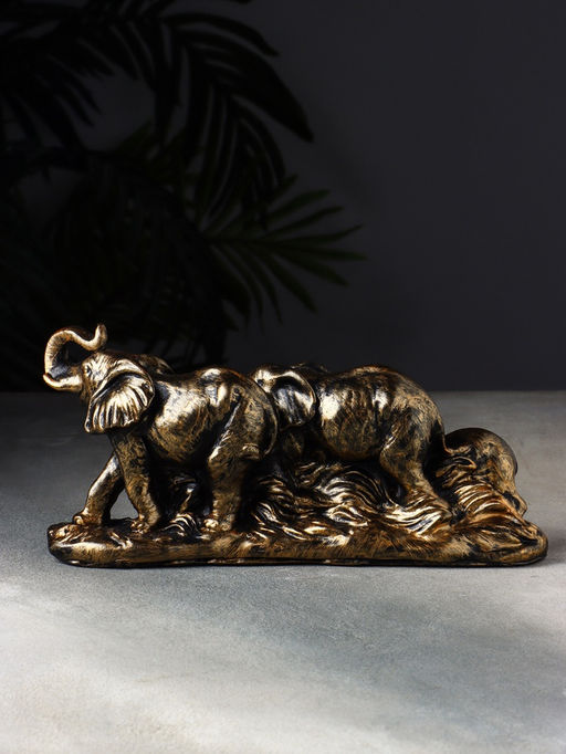 Фигурка полистоун «Семья слонов», 12×26×7 см