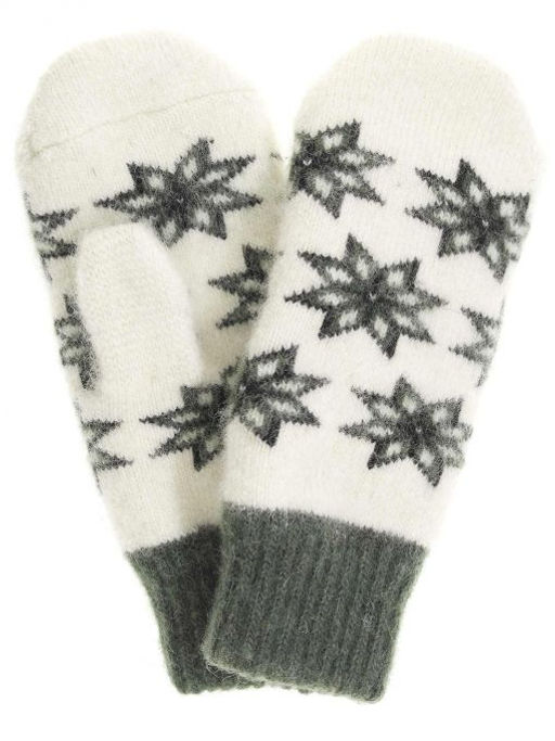 Варежки женские "Звёздочки" КРУГ 3457-1