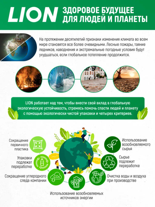 Крем-Гель д/душа
 Вишня и Молочко Хоккайдо 
LION "Shokubutsu"
 500 мл