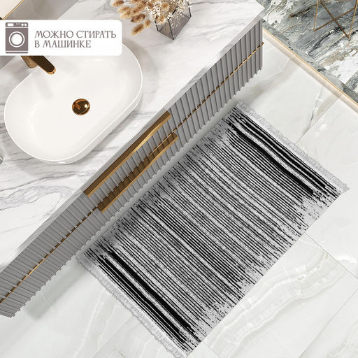 Коврик безворсовый ПРОВАНС icarpet 60*100 004 обсидиан 07 фото 3