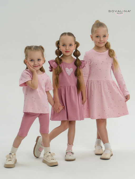 Костюм Актив лиловые сердечки-сухая роза - Sovalina фото 43