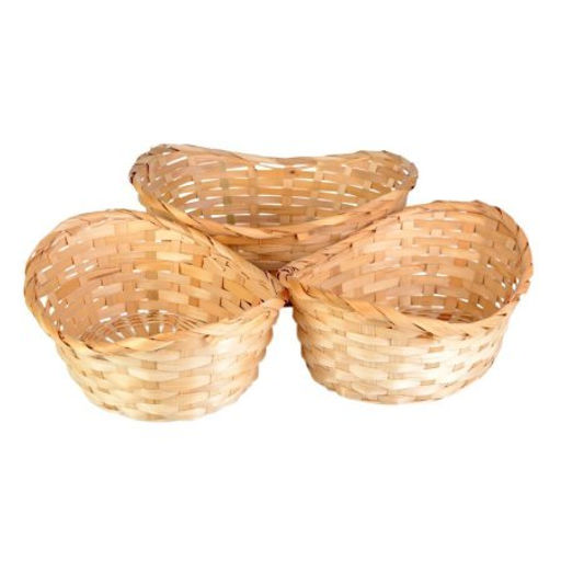 Корзина плетеная 3 штуки набор / GN295-19 /уп 80/без ручек - Галеонтрейд фото 3