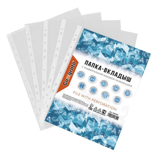 Файл-вкладыш А4 30мкм Calligrata матовый, вертикальный, 25шт  фото 2