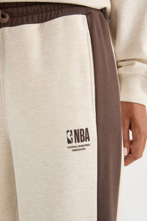 DeFactoFit NBA Широкие брюки с надписью NBA Широкие брюки стандартного размера из плотной ткани  фото 5