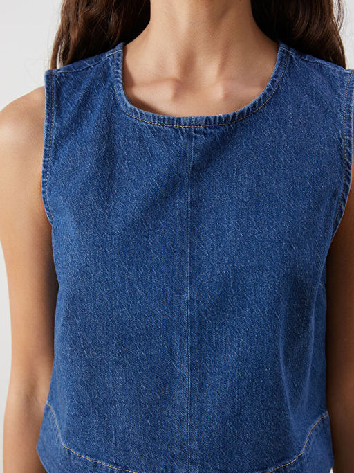 Bisiklet Yaka Jean Bluz