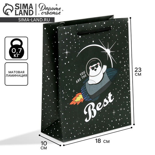 Пакет ламинированный вертикальный Космос ждёт, MS 18 23 10 см - Дарите счастье фото 9