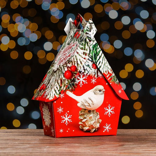 Подарочная коробка Зимний , Скворечник БОЛЬШОЙ, 17 x 9x 21,3 см - Simaland фото 7