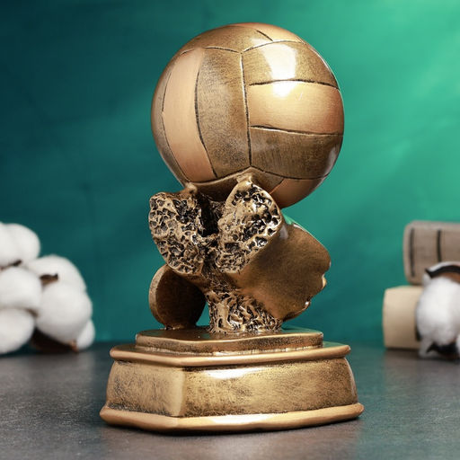 Фигура наградная, стела «Волейбол», под золото, 8.5×11×18 см