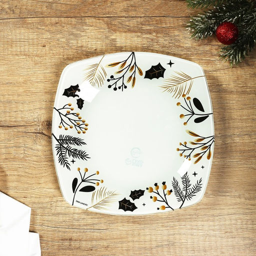 Тарелка плоская новогодняя «Чудесное время», 20×20 см