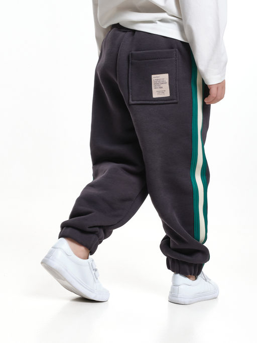 Брюки с лампасом для мальчика штаны спортивные 22-7681 светлый графит - Mini maxi фото 21