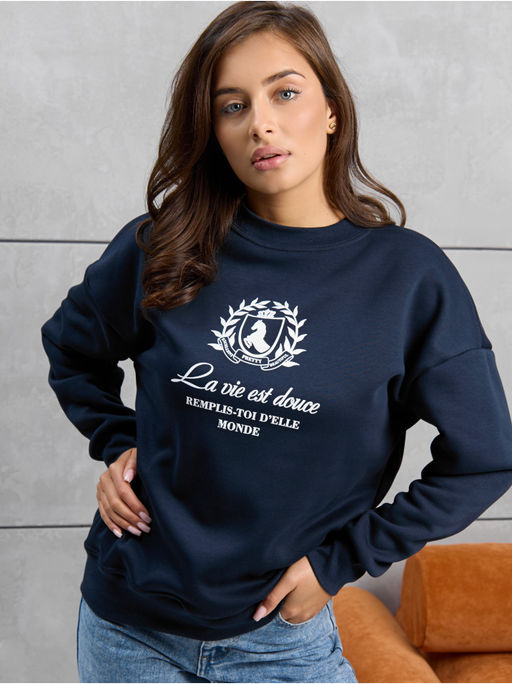 Свитшот Герб Синий Женский - София фото 6