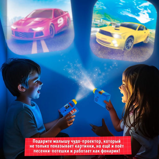 Музыкальный проектор Супер-тачки, 3 слайда, звук, свет - Zabiaka фото 4
