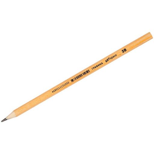 Цена за 10 шт. Карандаш ч/гр. ArtSpace "Графика" 2В, без ластика (HY005_15105 / BP_41036)