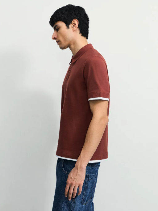 Футболка поло с констрастными вставками / Zarina  фото 5