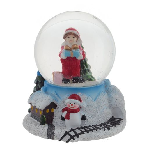 Фигурка декор в стекл шаре "Снеговик/Мальчик", D4,5 см, L5,5 W5,5 H6 см, 2в.
