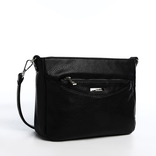 Сумка кросс-боди на молнии, цвет чёрный - Simaland фото 5
