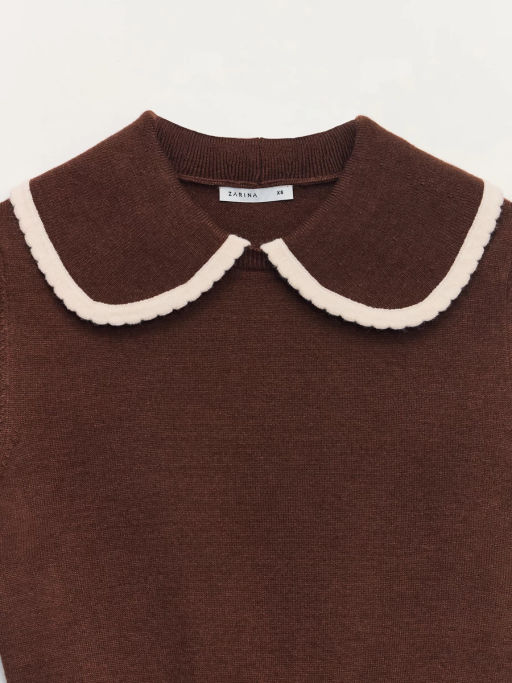 Джемпер с отложным воротником / Zarina  фото 9