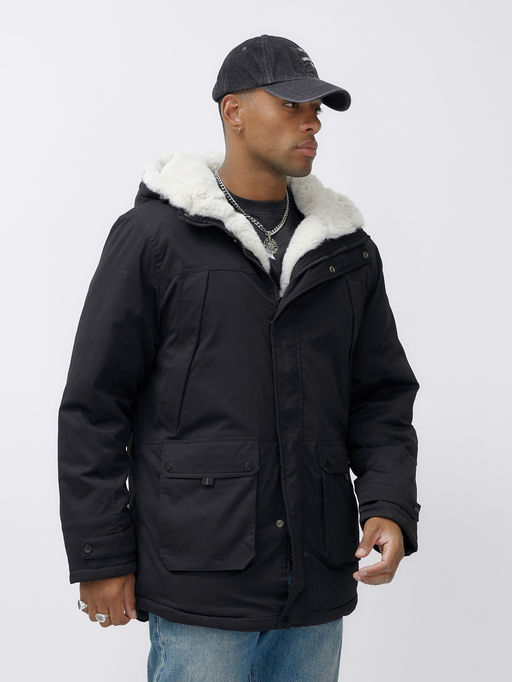 Парка мужская зимняя удлиненная с мехом хаки цвета 8753Ch - Mtforce фото 4