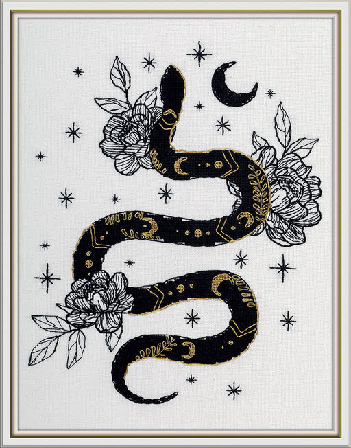 Набор для вышивания PANNA J-7477 Черное золото. Змея 23 х 30 см