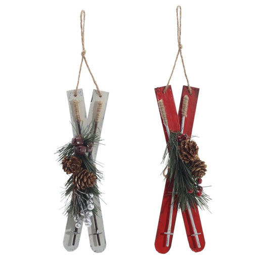 Изделие декоративное подвесное "Лыжи", L6 W6 H20 см, 2в.