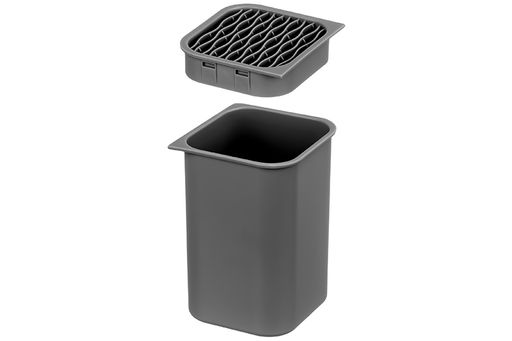 Органайзер для столовых приборов 16,7*9,5*21,5 см "Серый"