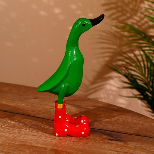 Сувенир «Утка зелёная», 27 см, дерево