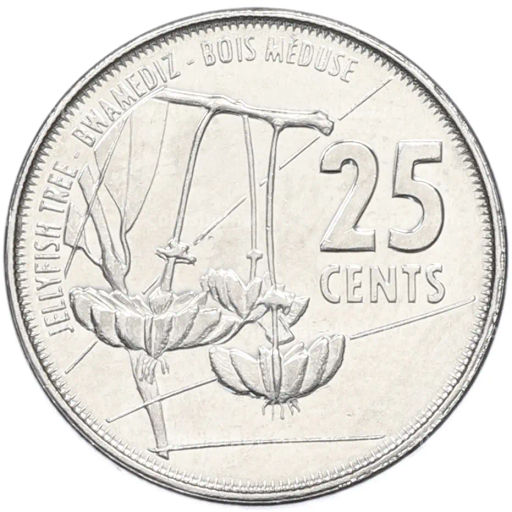 Монета 25 центов 2016 года Сейшелы