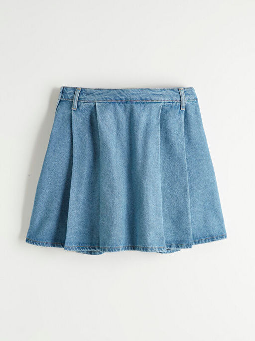 Pili Detayl? K?z ?ocuk Jean Etek