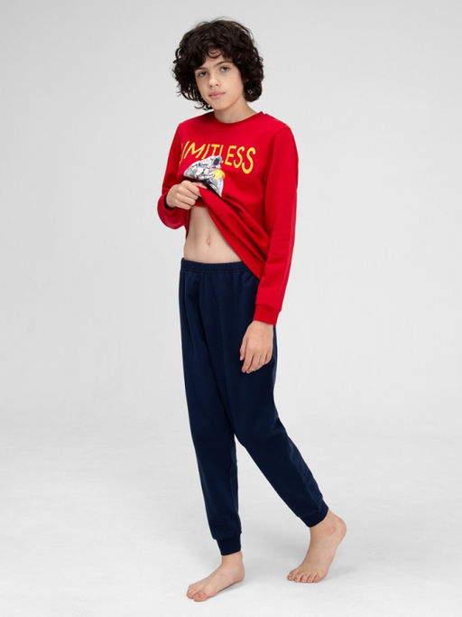 CRB wear / CWJB 50145-26 Пижама для мальчика (джемпер, брюки),красный/Ex.Cherubino