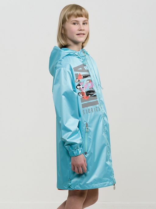 PELICAN, плащ для девочек, Бирюза  фото 8