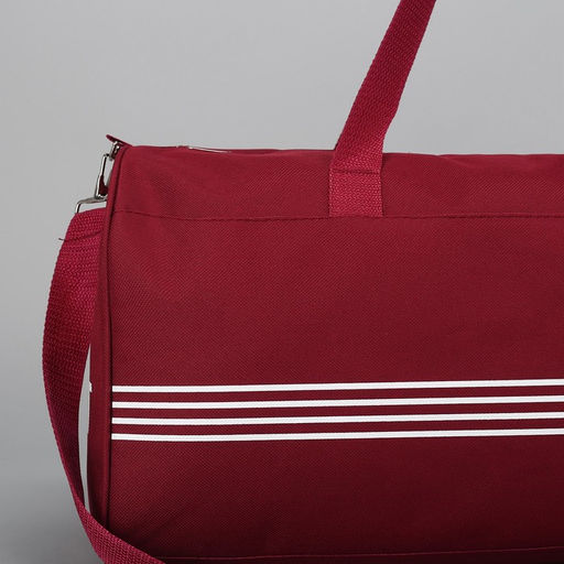 Сумка спортивная, отдел на молнии, длинный ремень, цвет бордовый - Simaland фото 5