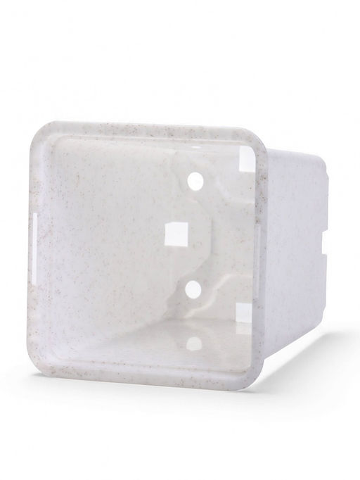 Цена за 24 шт. Горшок для рассады, 500 мл 9*9*10 см, (фасовка 6 шт) Белый