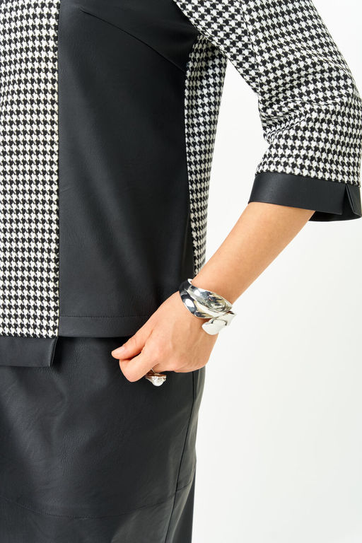 Костюм Lars Style 1174W-Р черный, молочно-черный принт