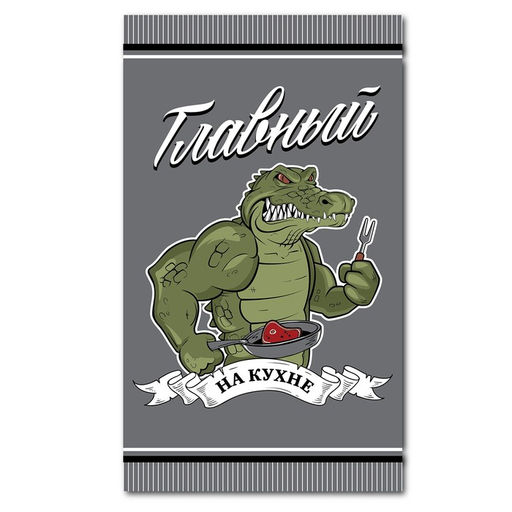 Полотенце кух. Доляна Главный на кухне 35х60 см, рогожка, 100% хл, 160г/м2