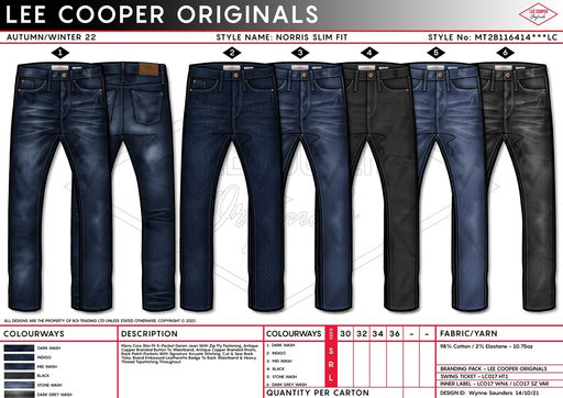 Брюки джинсовые NORRIS SLIM FIT JEAN INDIGO / Lee Cooper  фото 5