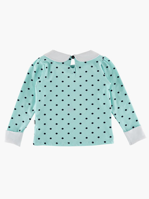 Футболка (лонгслив) с воротником UD 0994 бирюзовый - Mini maxi фото 3