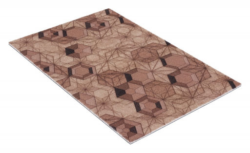 Коврик вырезной icarpet PRINT антискользящий (136) "Мрамор" 40х60 бежево-коричневый