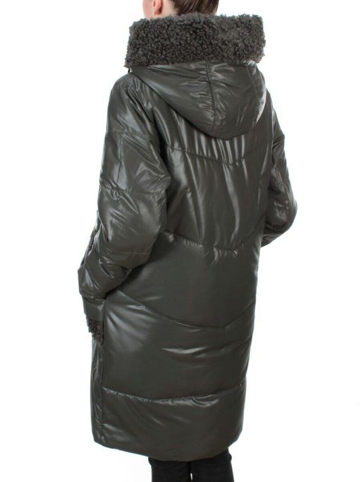 21-985 DARK GREEN Пальто зимнее женское AIKESDFRS (200 гр. холлофайбера) - Fashion фото 4