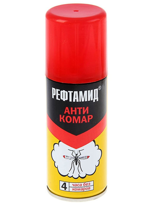 Цена за 2 шт. Аэрозоль Репеллент Рефтамид, Антикомар, от комаров, 100 мл