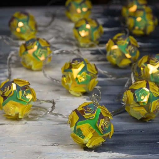 Гирлянда Нить 4.5 м с насадками Цветочные шары, IP20, прозрачная нить, 15 LED, свечение тёплое белое, 220 В - Luazon lighting фото 2