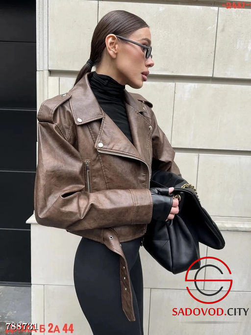 Женская кожаная куртка косуха - Bruno фото 4